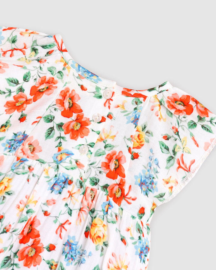 ALEX AND ANT - ETHEL PLAYSUIT: PRETTY FLORAL [sz:0-3 MTHS]