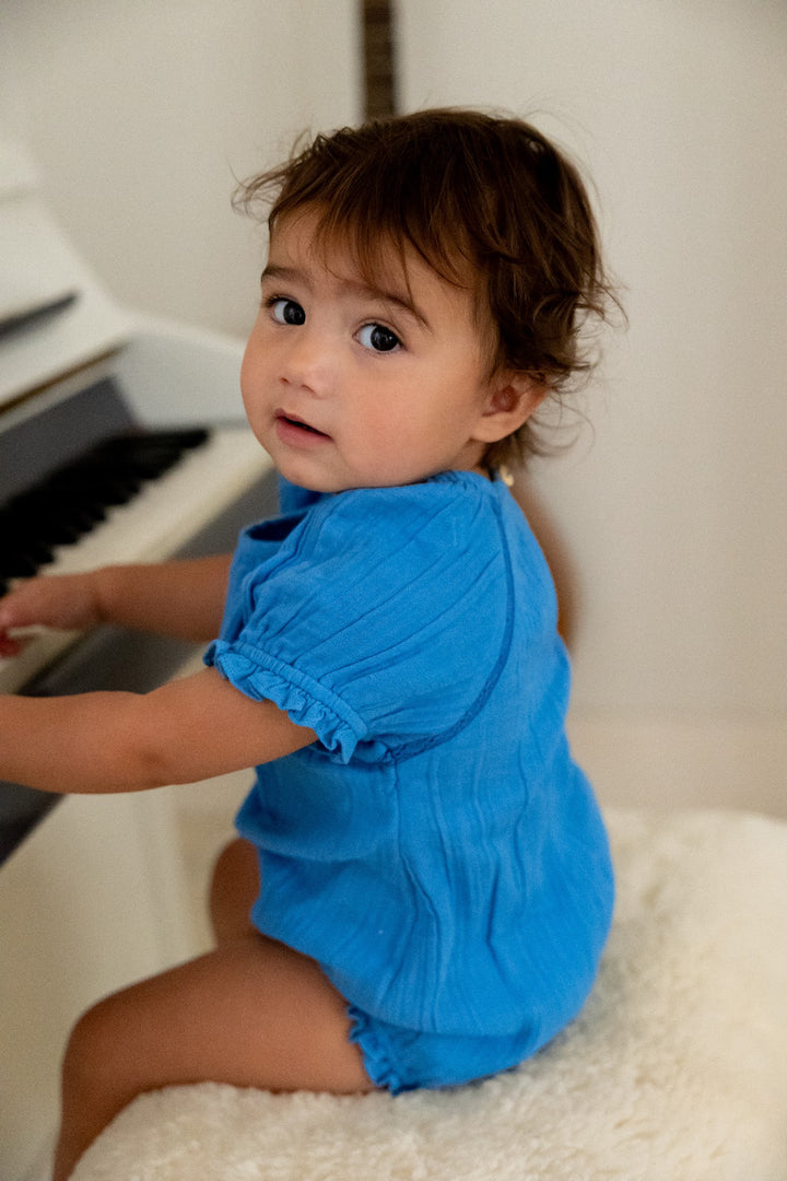 ALEX AND ANT - LENNIE PLAYSUIT: SKY BLUE [sz:0-3 MTHS]