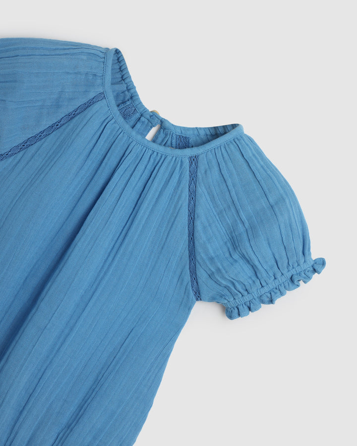 ALEX AND ANT - LENNIE PLAYSUIT: SKY BLUE [sz:0-3 MTHS]