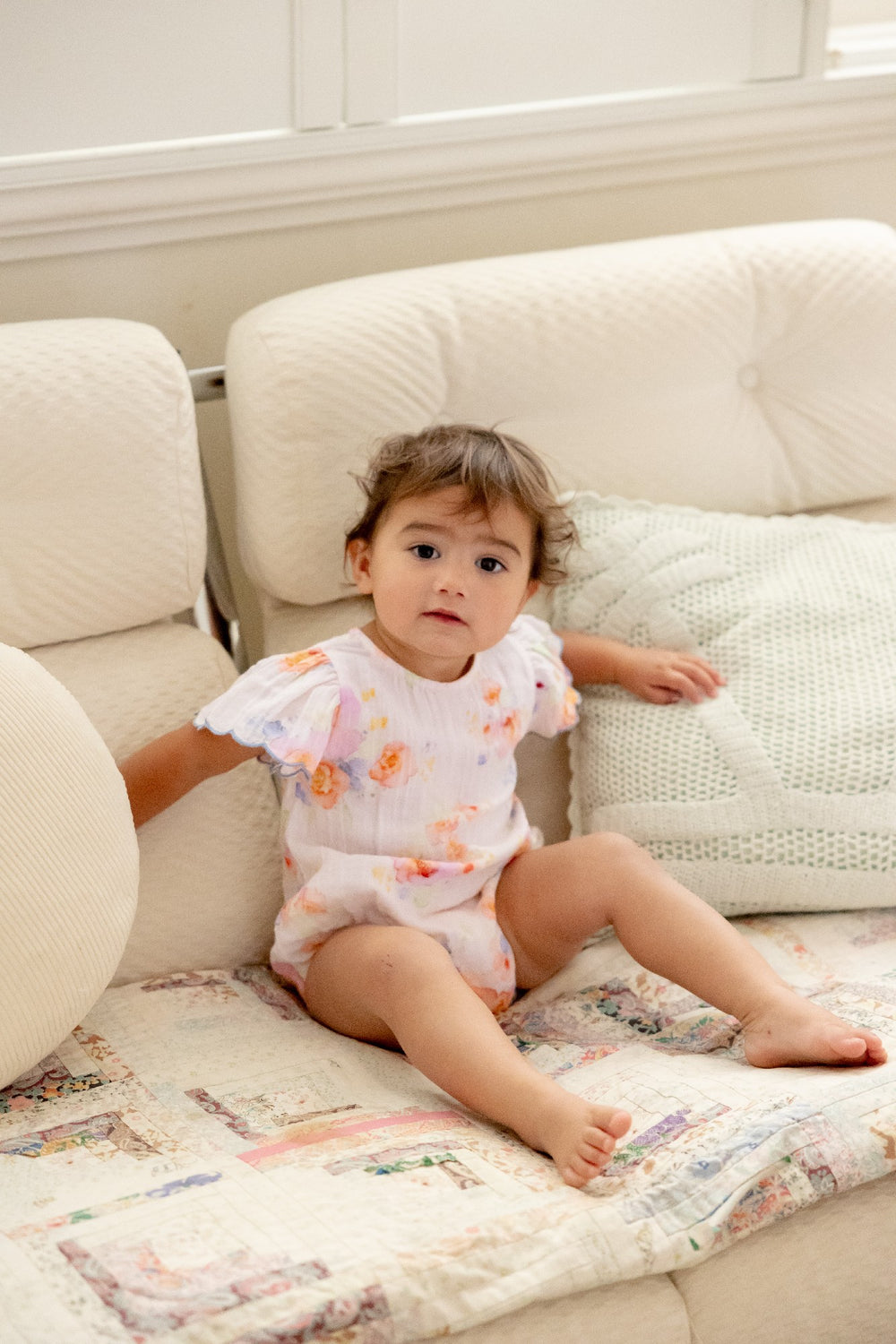 ALEX AND ANT - DOROTHY PLAYSUIT: ROSES [sz:0-3 MTHS]