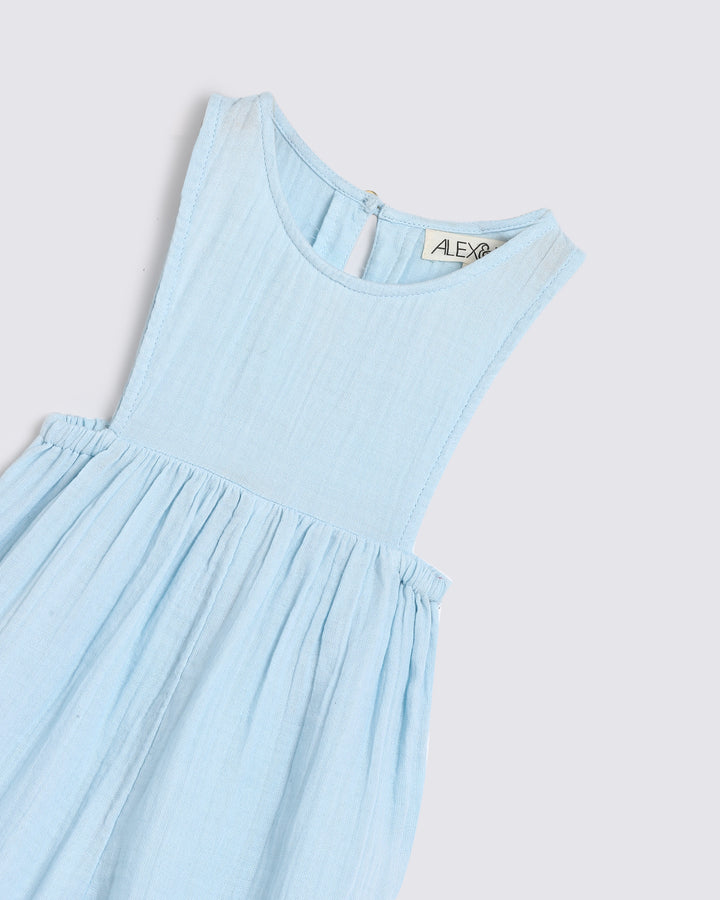 ALEX AND ANT - ALBA PLAYSUIT: BABY BLUE [sz:0-3 MTHS]