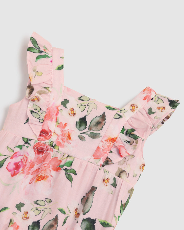 ALEX AND ANT - FLEE PLAYSUIT: DARLING PETAL [sz:0-3 MTHS]