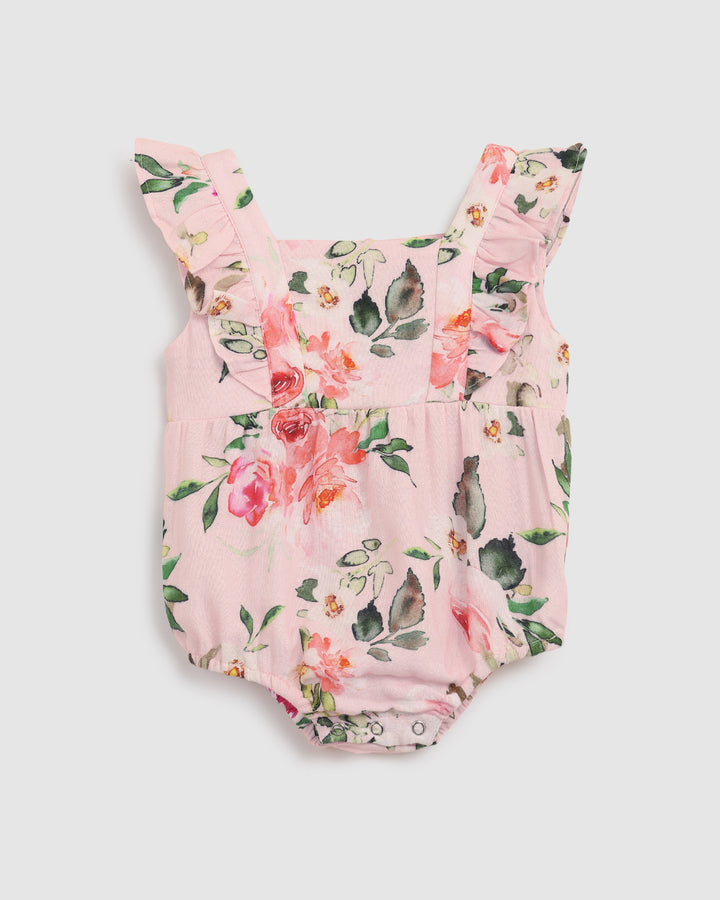 ALEX AND ANT - FLEE PLAYSUIT: DARLING PETAL [sz:0-3 MTHS]