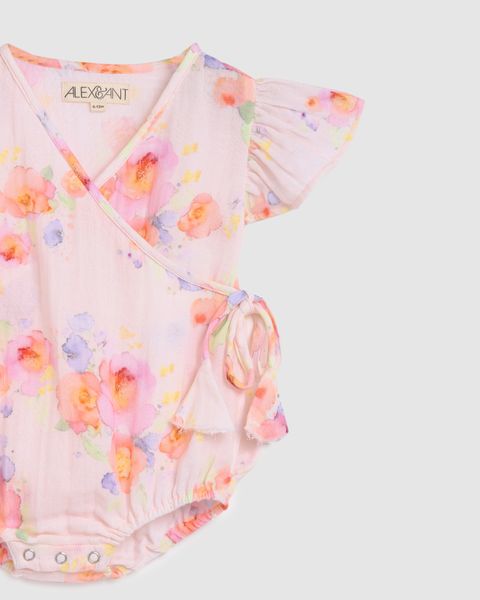 ALEX AND ANT - BETTY PLAYSUIT: ROSES [sz:0-3 MTHS]