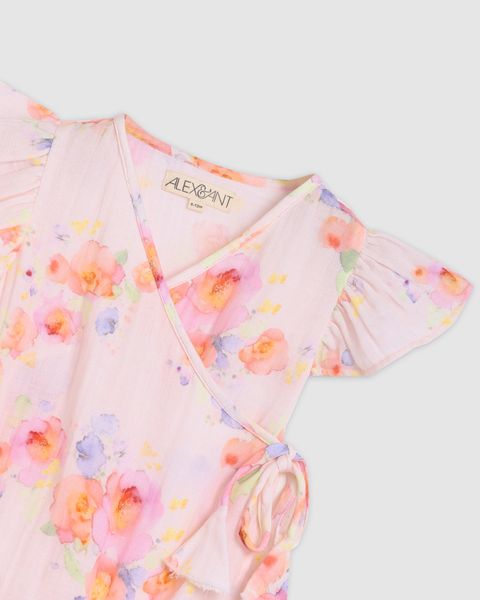 ALEX AND ANT - BETTY PLAYSUIT: ROSES [sz:0-3 MTHS]