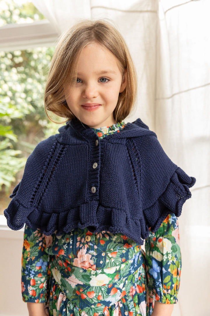 ALEX AND ANT - SOFIA SHAWL:NAVY [sz:1-2 YRS]