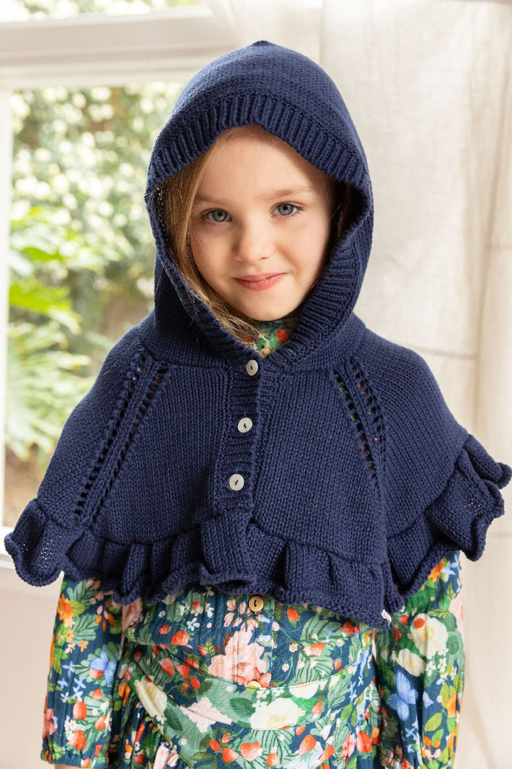 ALEX AND ANT - SOFIA SHAWL:NAVY [sz:1-2 YRS]