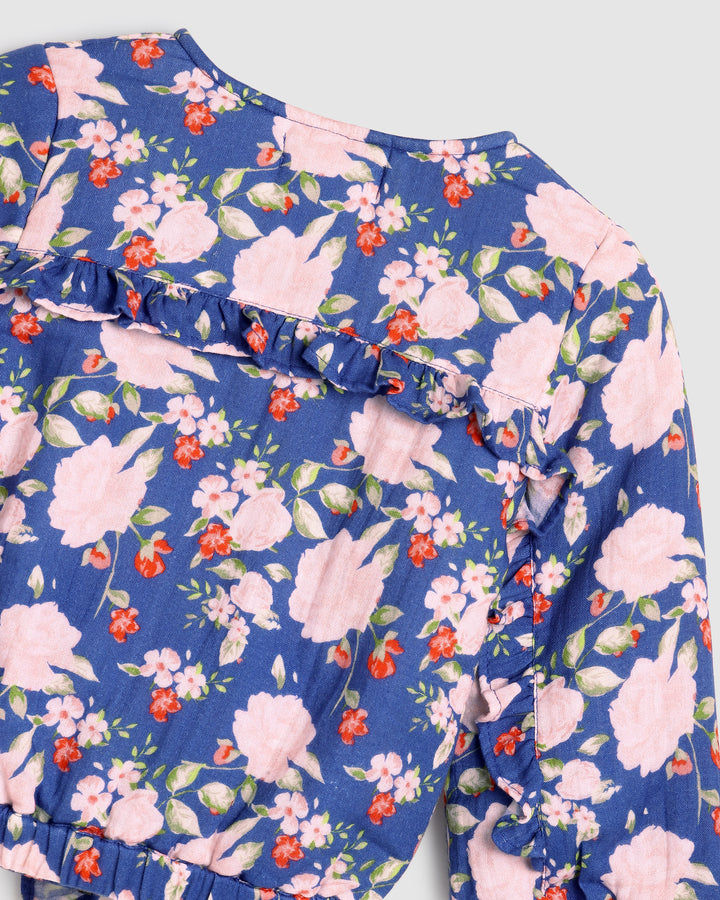 ALEX AND ANT - MAY JACKET: FABULOUS BLOOMS BLUE [sz:2 YRS]