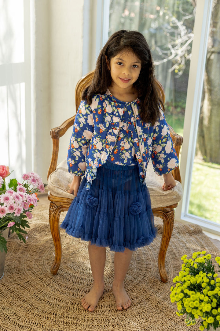 ALEX AND ANT - MAY JACKET: FABULOUS BLOOMS BLUE [sz:2 YRS]