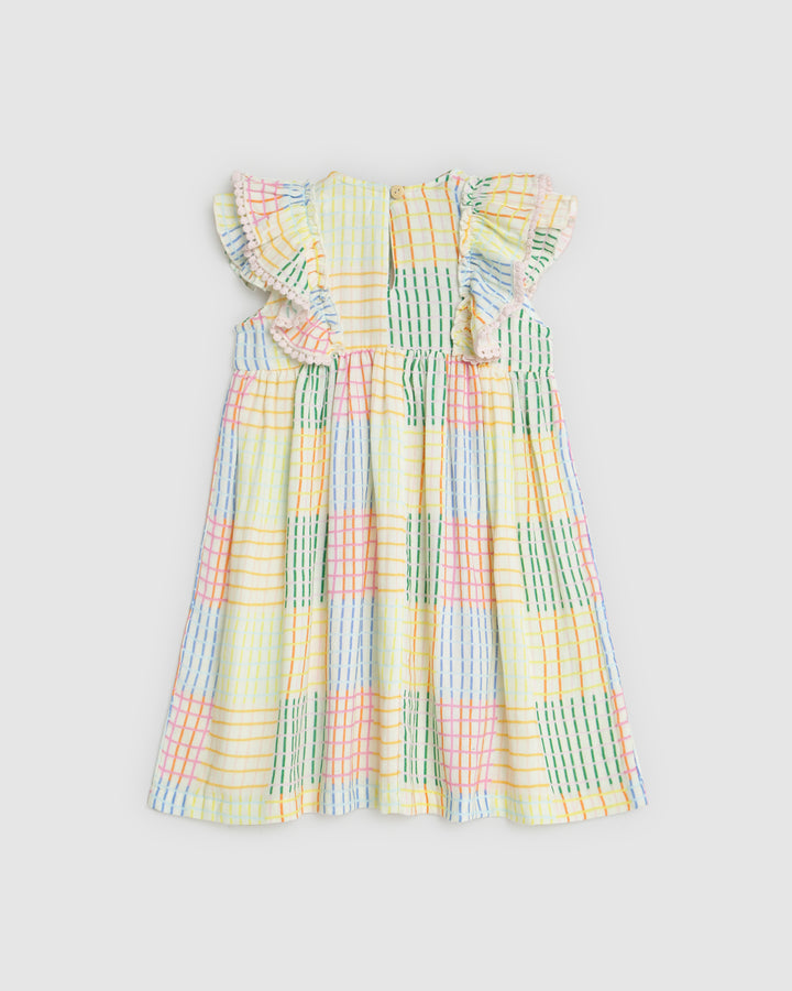 ALEX AND ANT - LOUISA DRESS CRAZY GINGHAM [sz:1 YR]