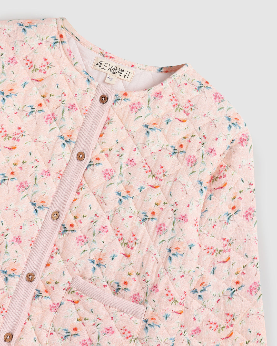 ALEX AND ANT - CHARLIE JACKET: PINK BIRD [sz:2 YRS]