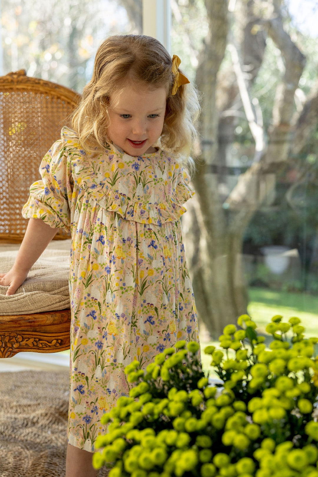 ALEX AND ANT - BLOSSOM DRESS: BUNNIES [sz:2 YRS]