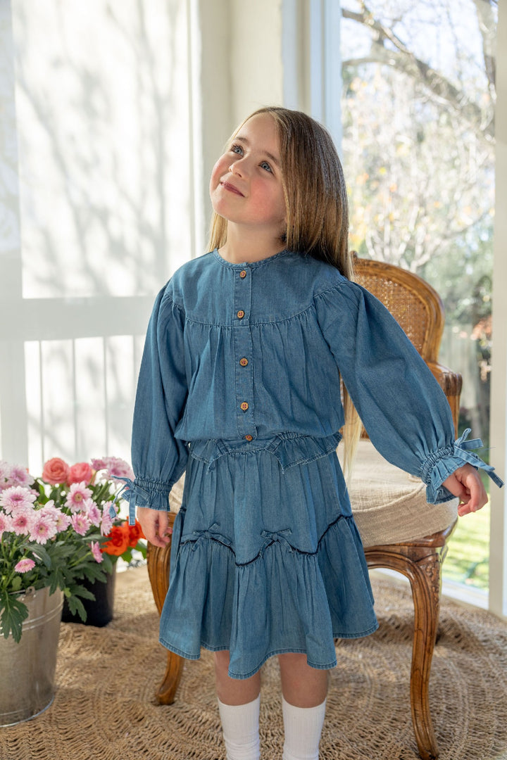 ALEX AND ANT - BELLE SKIRT: CHAMBRAY [sz:2 YRS]