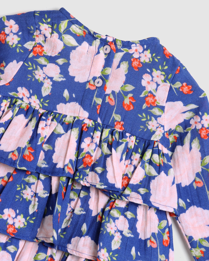 ALEX AND ANT - PIPPA TOP: FABULOUS BLOOMS BLUE [sz:2 YRS]