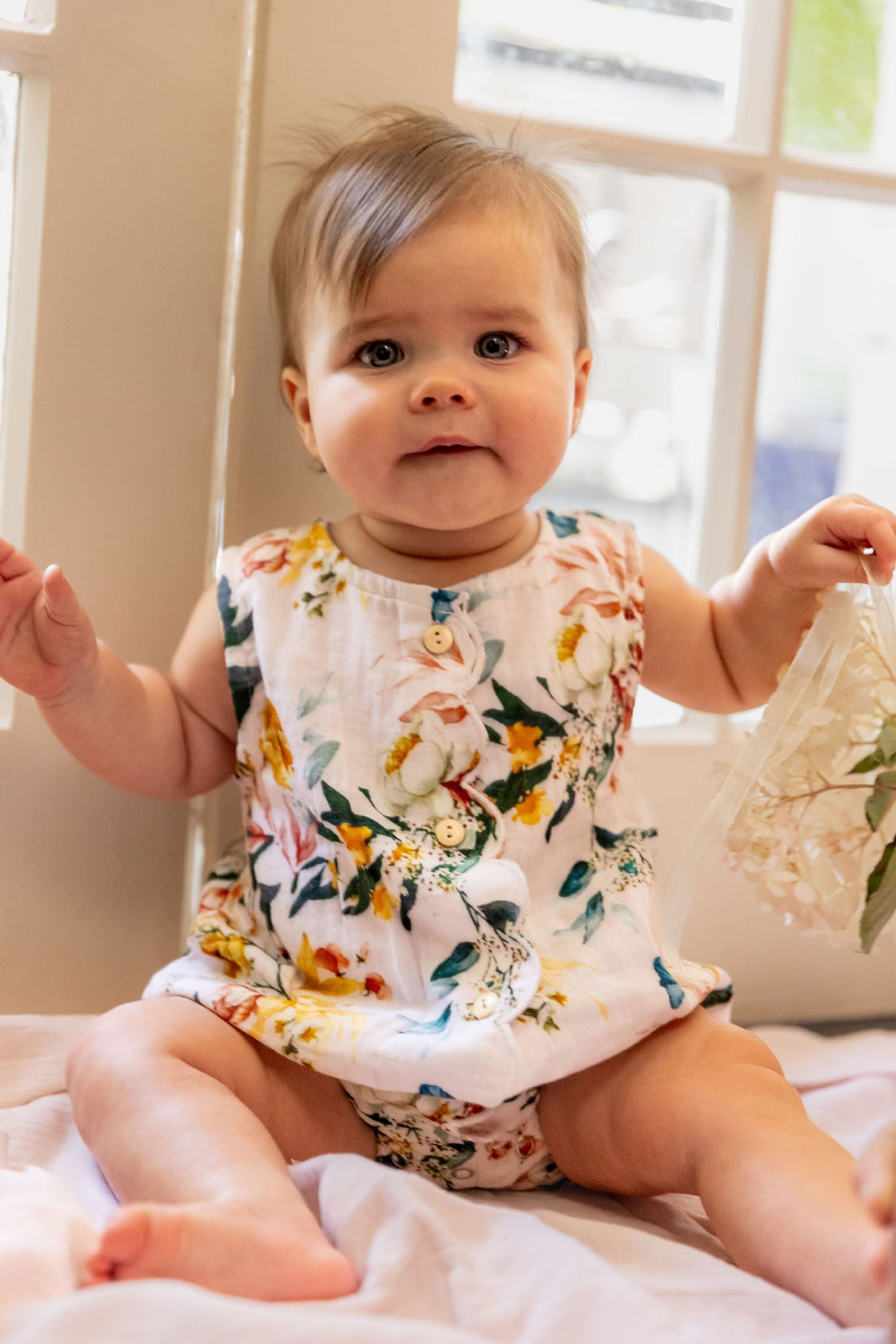 ALEX AND ANT - BONNIE PLAYSUIT  FLORAL [sz:0-3 MTHS]