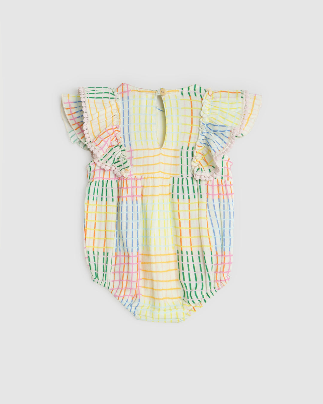 ALEX AND ANT - LOUISA PLAYSUIT CRAZY GINGHAM [sz:0-3 MTHS]