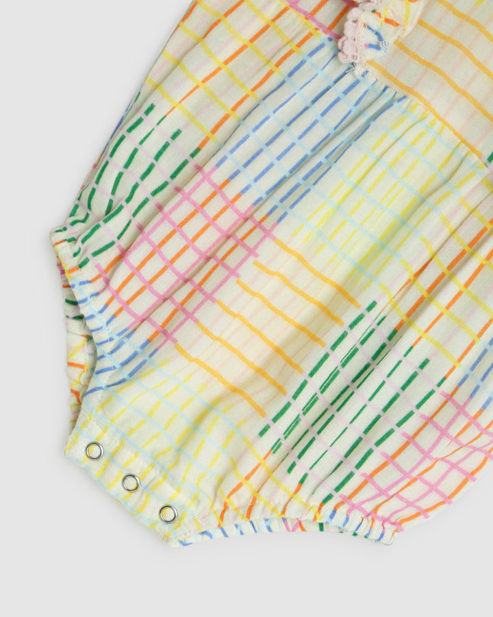ALEX AND ANT - LOUISA PLAYSUIT CRAZY GINGHAM [sz:0-3 MTHS]
