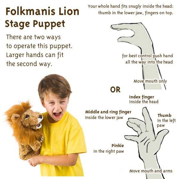 FOLKMANIS - STAGE PUPPET: LION 