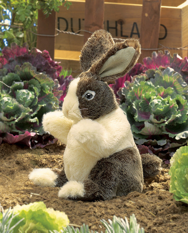 FOLKMANIS - HAND PUPPET: BABY DUTCH RABBIT 