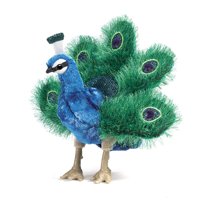 FOLKMANIS - HAND PUPPET: MINI PEACOCK 