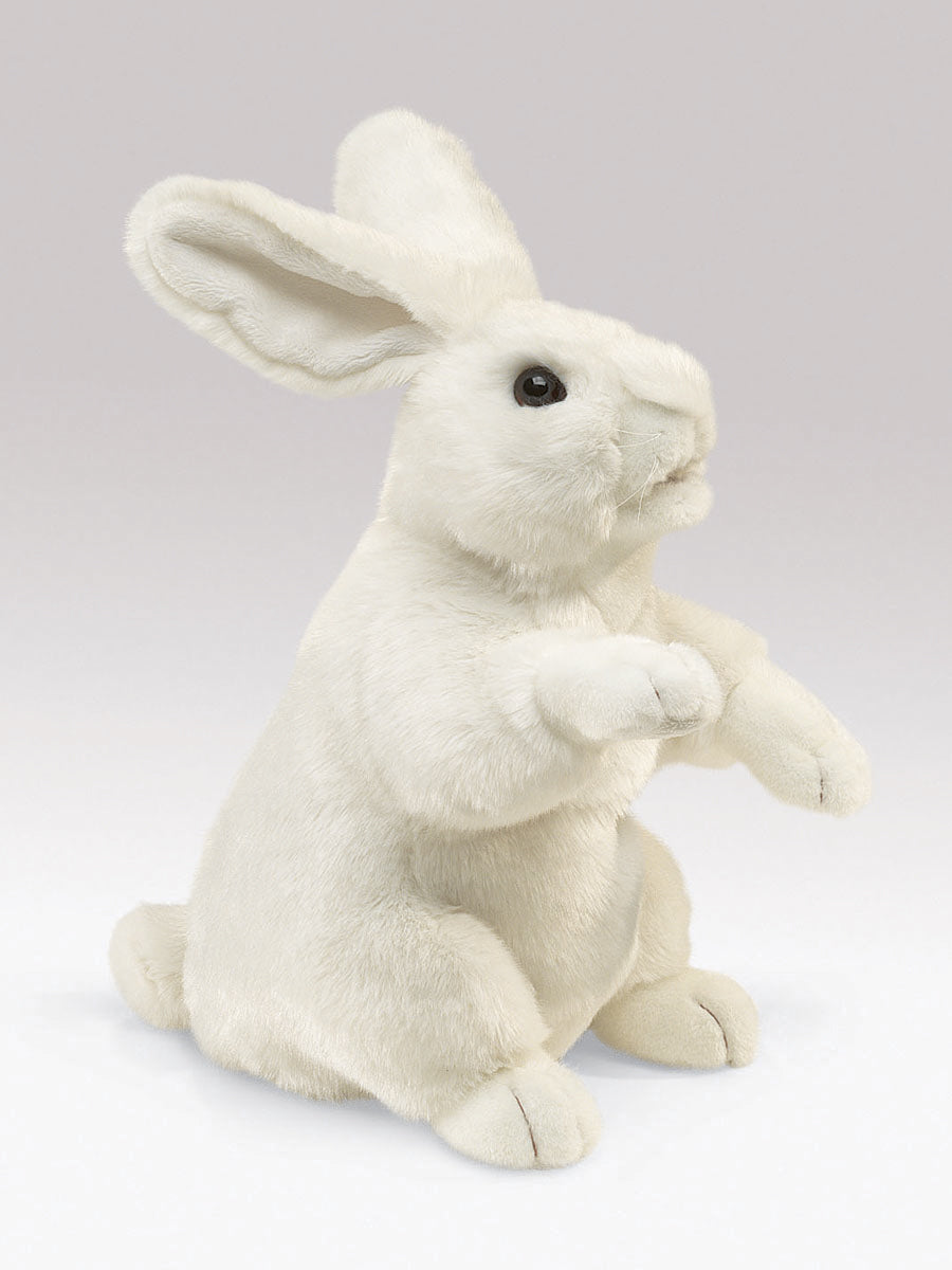 FOLKMANIS - HAND PUPPET: STANDING WHITE RABBIT – Treetop Toy Shop