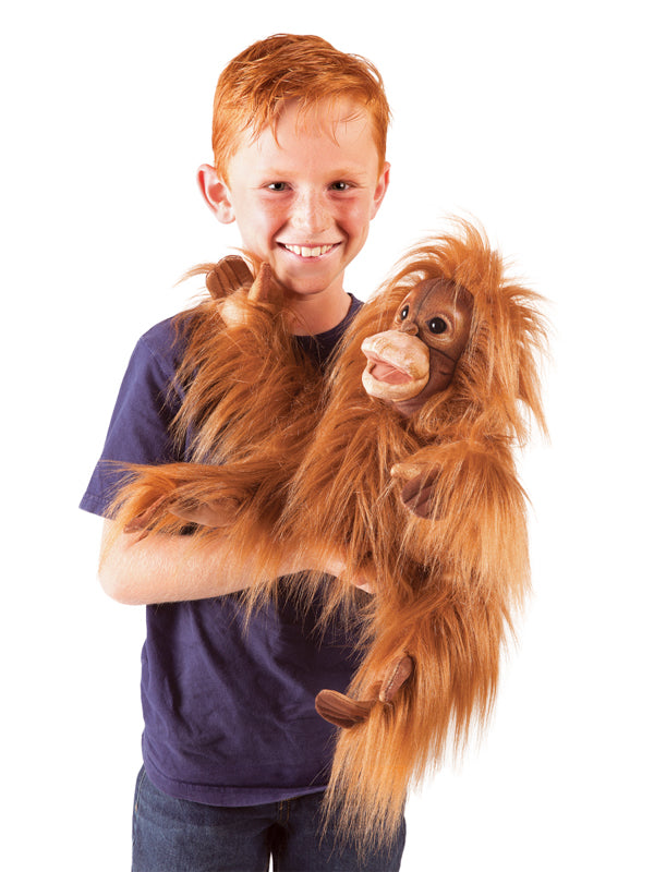 FOLKMANIS - HAND PUPPET: BABY ORANGUTAN 