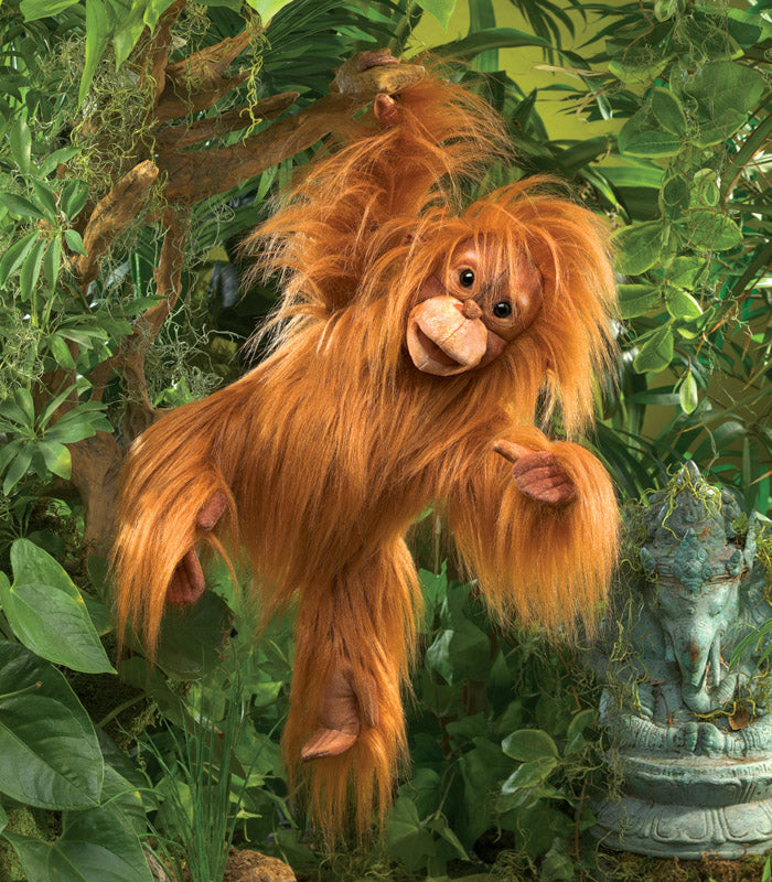 FOLKMANIS - HAND PUPPET: BABY ORANGUTAN 
