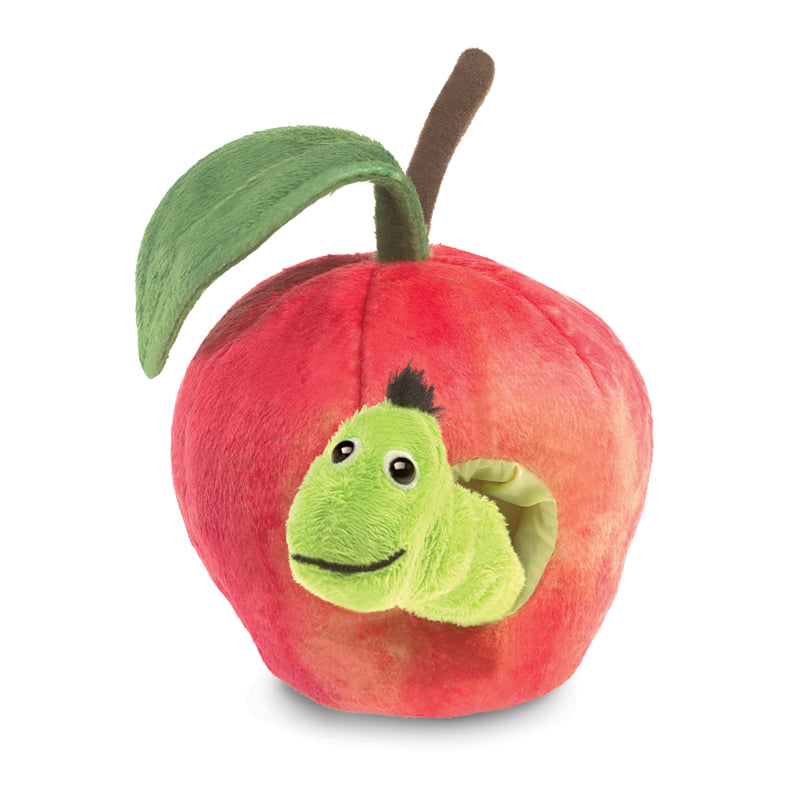 FOLKMANIS - HAND PUPPET: WORM IN AN APPLE