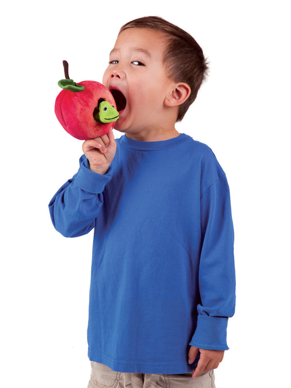 FOLKMANIS - HAND PUPPET: WORM IN AN APPLE