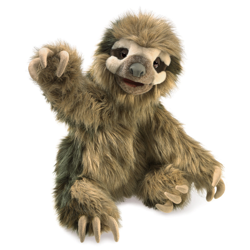 FOLKMANIS - HAND PUPPET: 3 TOED SLOTH PUPPET