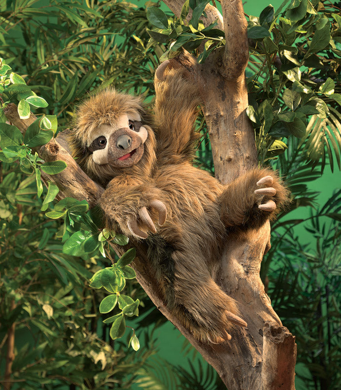 FOLKMANIS - HAND PUPPET: 3 TOED SLOTH PUPPET