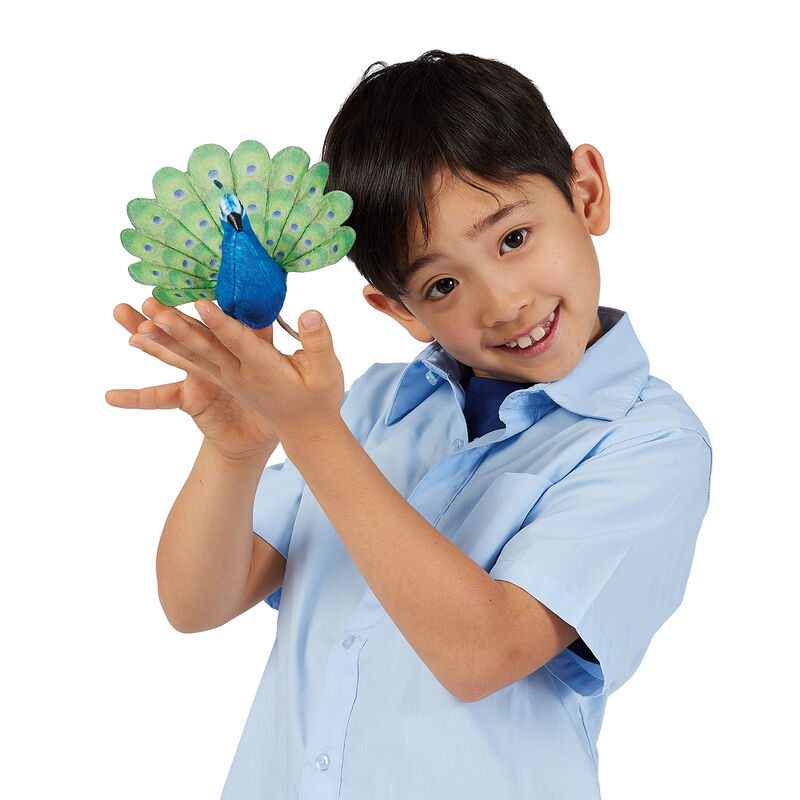 FOLKMANIS - FINGER PUPPETS: MINI PEACOCK