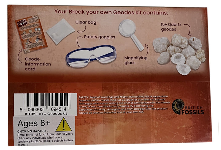 ROCKS AND MINERALS - BREAK YOUR OWN GEODES KIT