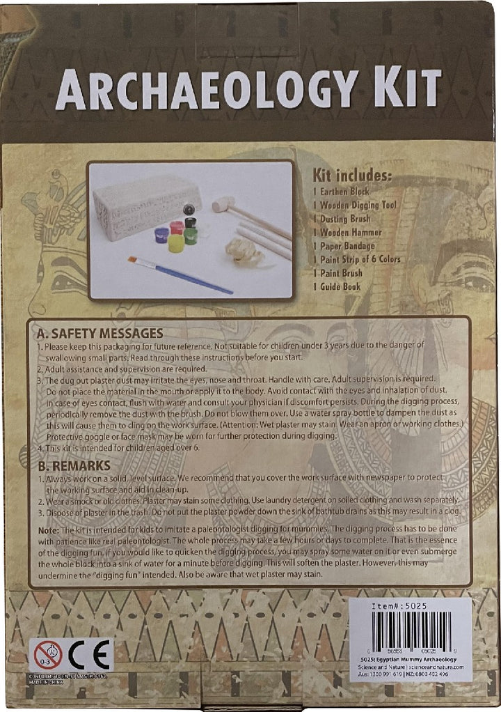 DISCOVER SCIENCE - EGYPTIAN MUMMY ARCHEOLOGY KIT
