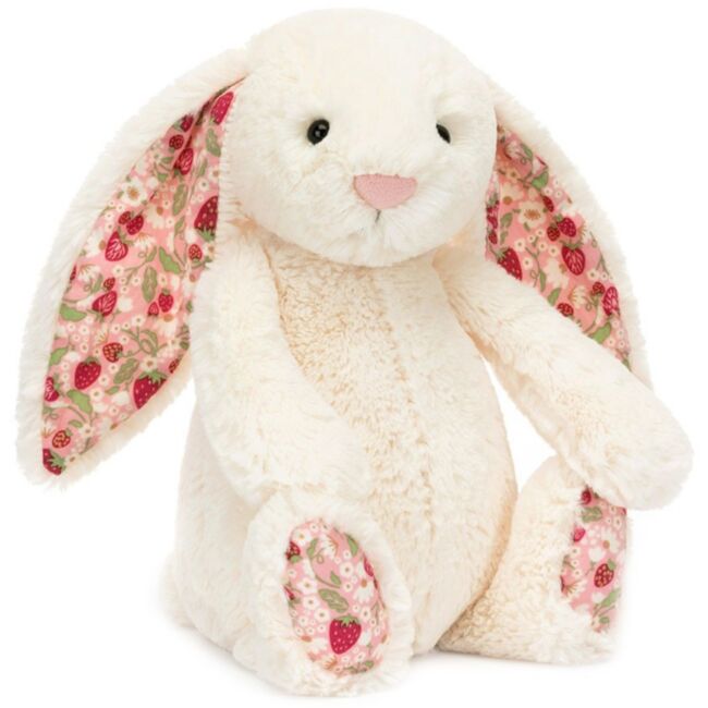 JELLYCAT - BASHFUL CREAM BUNNY:  BERRY 