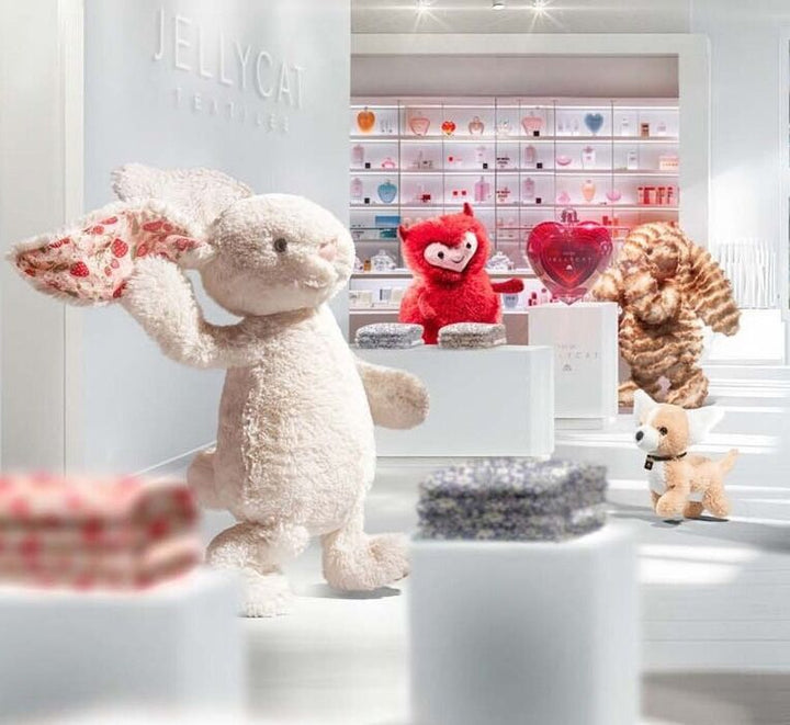 JELLYCAT - BASHFUL CREAM BUNNY:  BERRY 