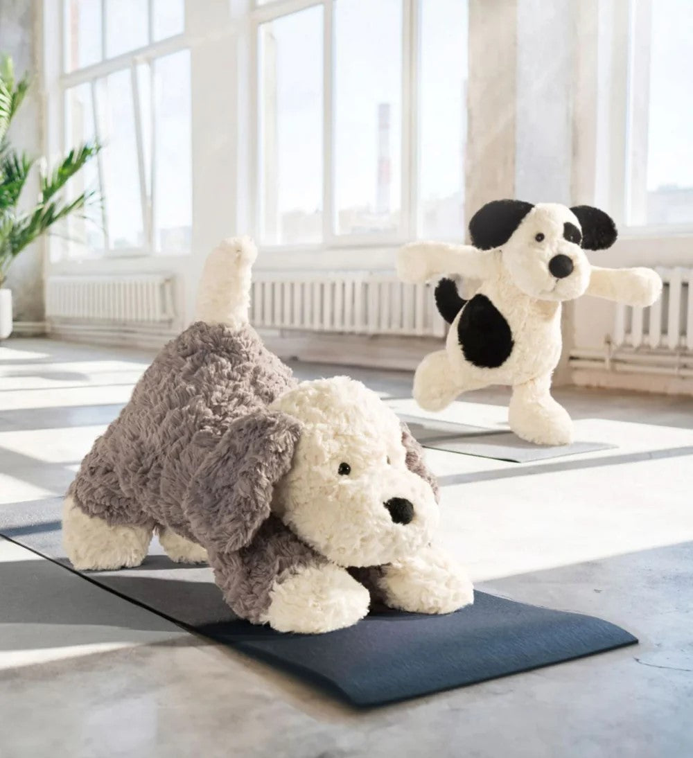 JELLYCAT - BASHFUL ORIGINAL PUPPY: BLACK & CREAM 