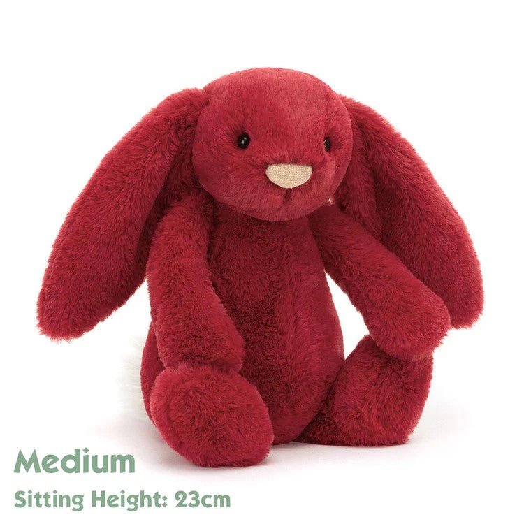 JELLYCAT - BASHFUL LUXE BUNNY SCARLET: MEDIUM