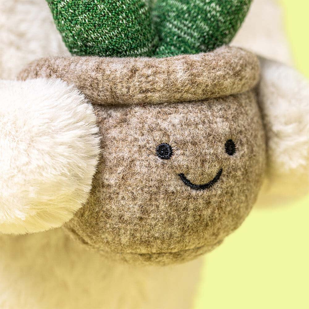 JELLYCAT - BASHFUL BUNNY: CREAM WITH PLANT 