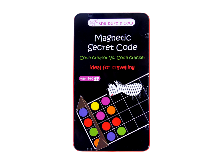 THE PURPLE COW - MAGNETIC TRAVEL GAME, SECRET CODE