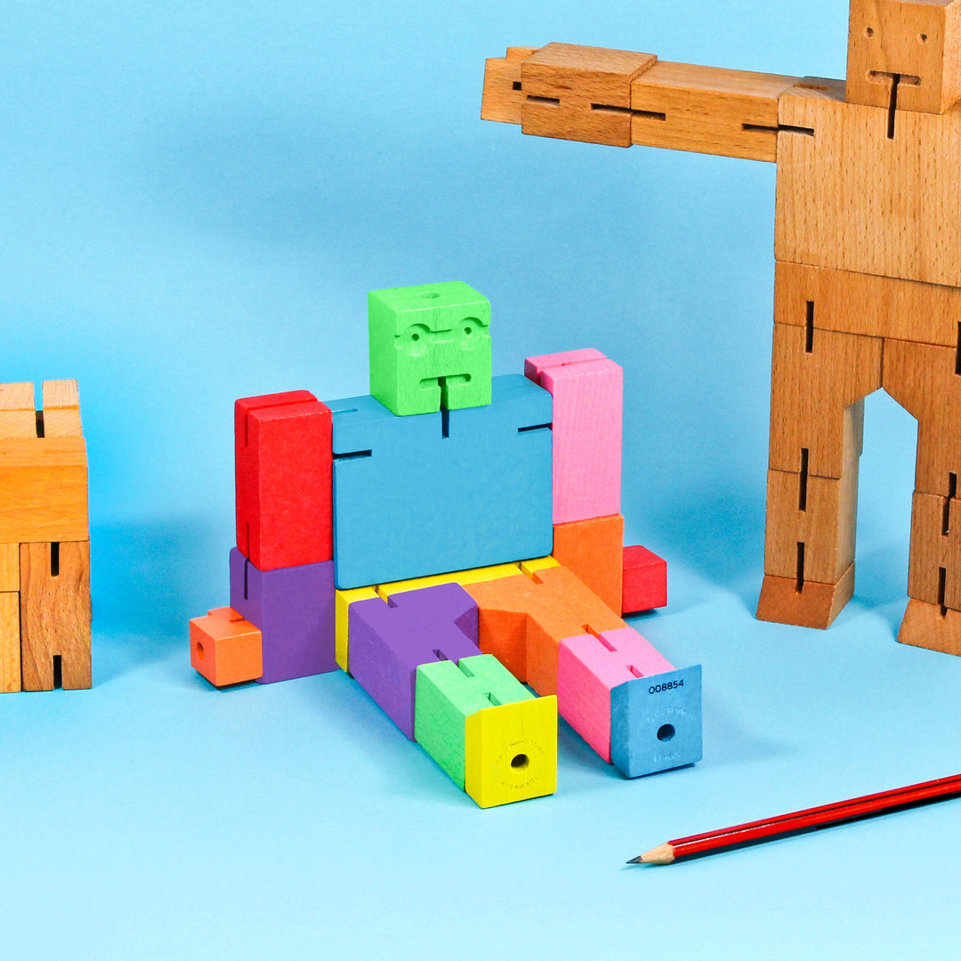 AREAWARE - CUBEBOT MULTI COLOURED: MEDIUM 