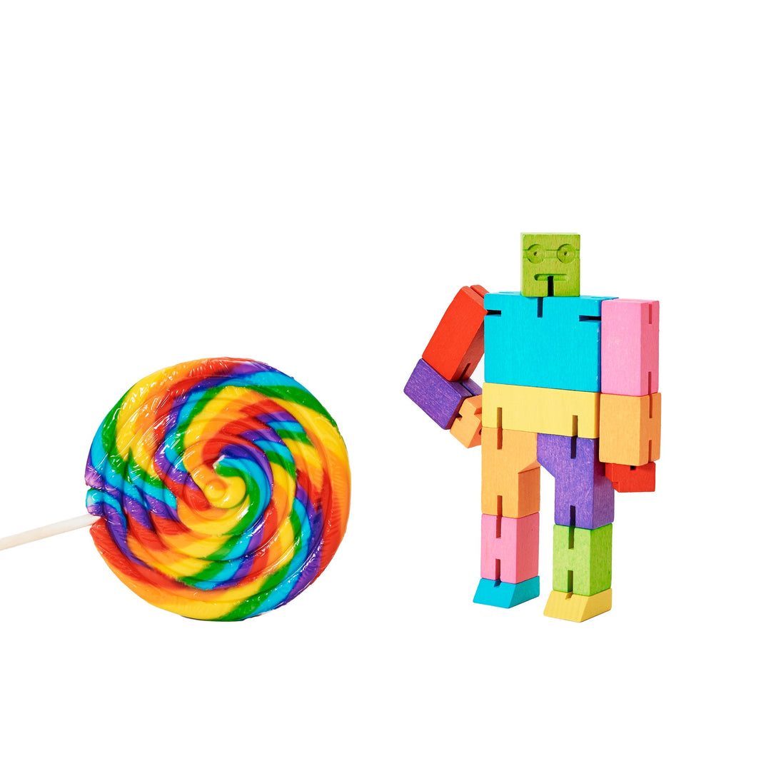 AREAWARE - CUBEBOT MULTI COLOURED: SMALL 