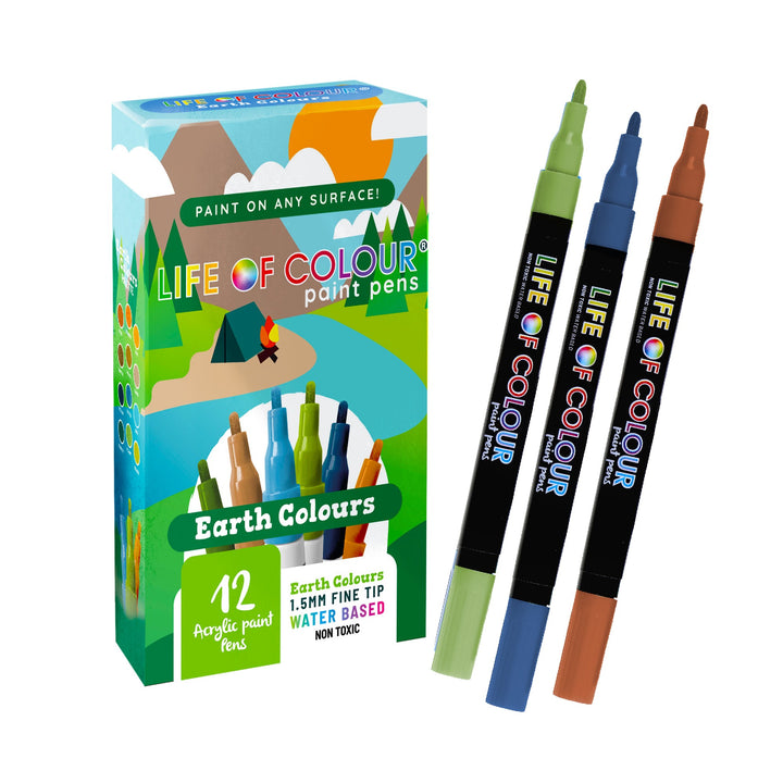 LIFE OF COLOUR - EARTH COLOUR PAINT PENS