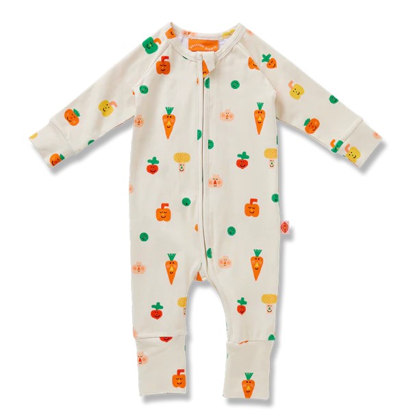 HALCYON NIGHTS - TEENY TINY VEG LONG SLEEVE ROMPER [sz:NB]