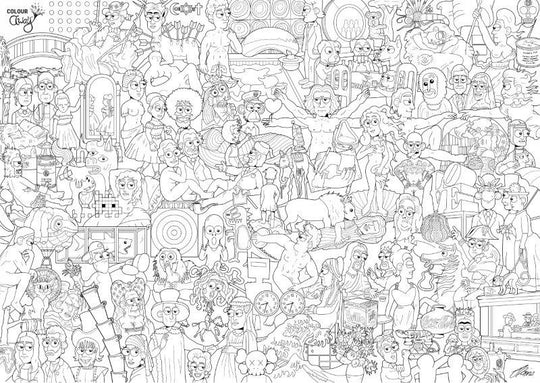 COLOURAWAY - COLOURING POSTER SET: 100 ARTS