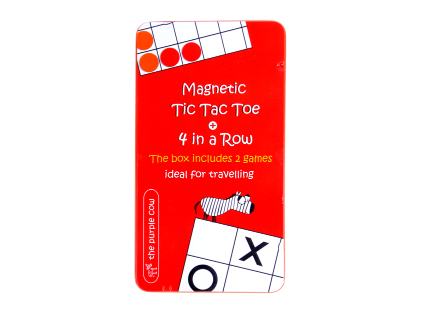 THE PURPLE COW - MAGNETIC TRAVEL GAME, TIC TAC TOE