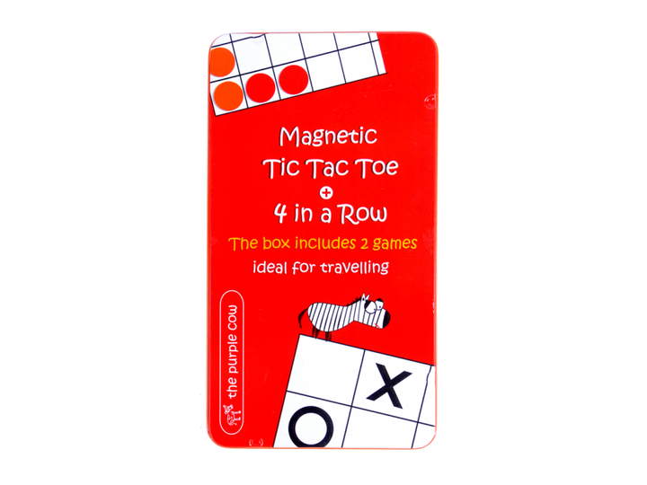 THE PURPLE COW - MAGNETIC TRAVEL GAME, TIC TAC TOE
