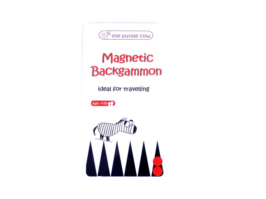 THE PURPLE COW - MAGNETIC TRAVEL GAME, BACKGAMMON