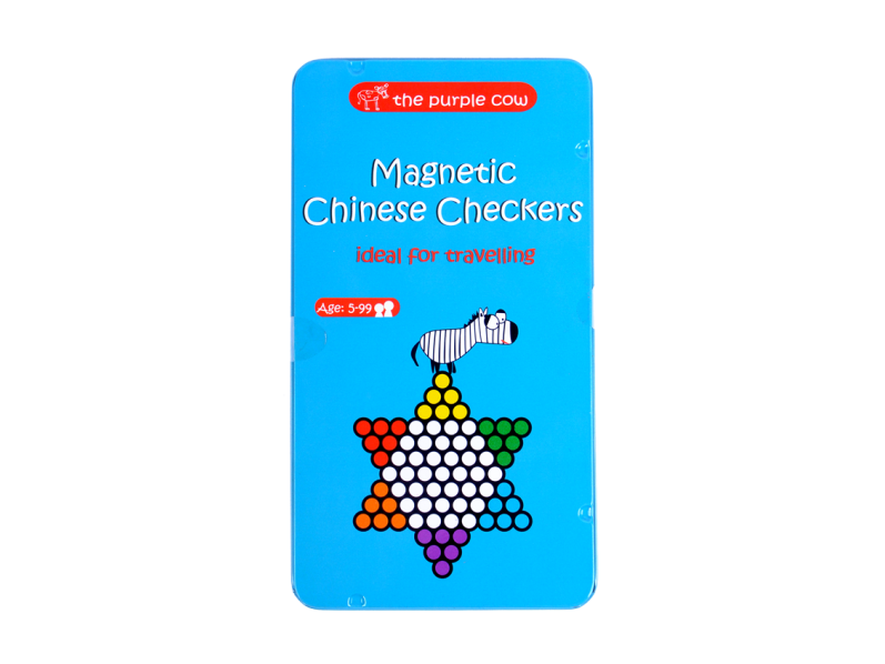 THE PURPLE COW - MAGNETIC TRAVEL GAME, CHINESE CHECKERS