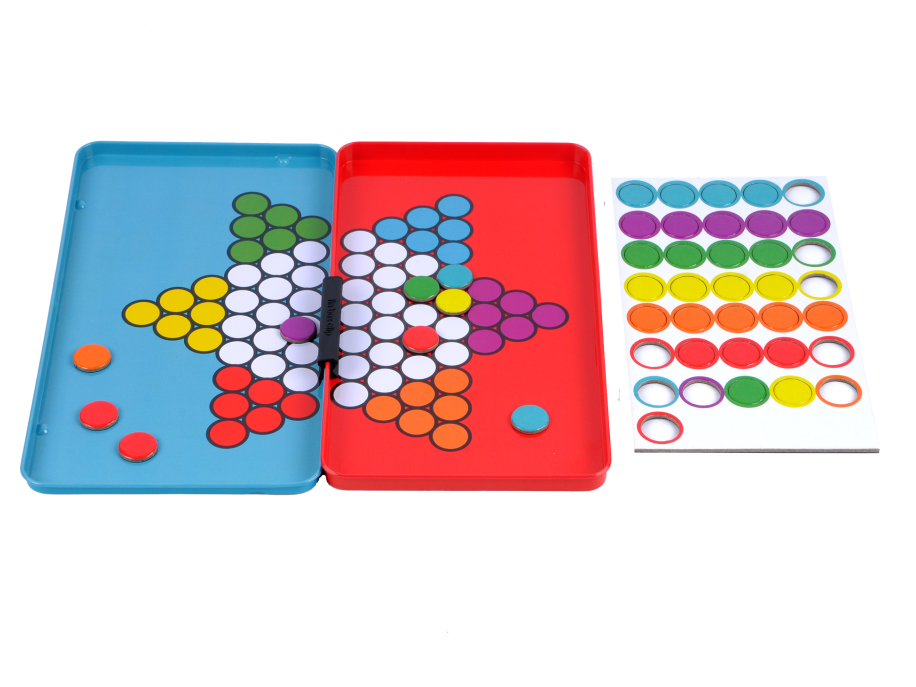 THE PURPLE COW - MAGNETIC TRAVEL GAME, CHINESE CHECKERS